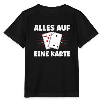 Joueurs de poker ALL IN ONE CARD Fun - T-shirt bio MINI CREATOR Stanley/Stella Enfant - noir - Devant - Mikhail (115cm)