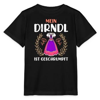 Dirndl zu klein Trachtenshirt Damen Tracht Dirndl - Stanley/Stella Kinder T-Shirt MINI CREATOR  - Schwarz - Vorne - Mikhail (115cm)