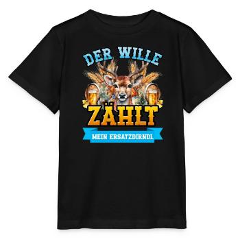 Münchner Volksfest DER WILLE ZÄHLT MEIN - Stanley/Stella Kinder T-Shirt MINI CREATOR  - Schwarz - Vorne - Mikhail (115cm)
