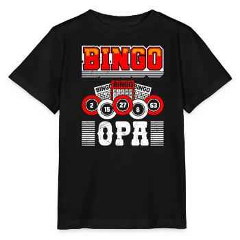 Bingo Opa GRANDPA BINGO GRANDDAD Lustiges Bingo - Stanley/Stella Kinder T-Shirt MINI CREATOR  - Schwarz - Vorne - Mikhail (115cm)