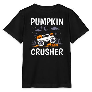 Halloween Costume Kids PUMPKIN CRUSHER Funny - Stanley/Stella MINI CREATOR Kids’ T-Shirt - black - Front - Mikhail (115cm)