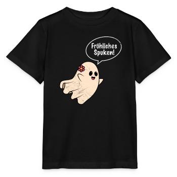 Halloween Kostüm Kinder FRÖHLICHES SPUKEN - Stanley/Stella Kinder T-Shirt MINI CREATOR  - Schwarz - Vorne - Mikhail (115cm)