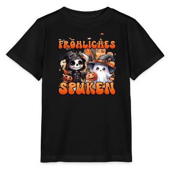 HAPPY HALLOWEEN FRÖHLICHES SPUKEN Lustiges - Stanley/Stella Kinder T-Shirt MINI CREATOR  - Schwarz - Vorne - Mikhail (115cm)