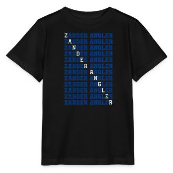 ZANDER ANGLER Lustiges Zander Angeln Donau - Stanley/Stella Kinder T-Shirt MINI CREATOR  - Schwarz - Vorne - Mikhail (115cm)