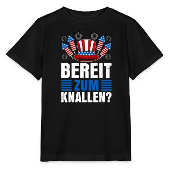 Feuerwerk BEREIT ZUM KNALLEN? Lustiges Böllern - Stanley/Stella Kinder T-Shirt MINI CREATOR  - Schwarz - Vorne - Mikhail (115cm)