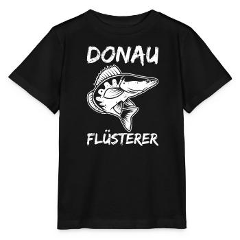 Angeln DONAU FLÜSTERER Zander Angler Outfit - Stanley/Stella Kinder T-Shirt MINI CREATOR  - Schwarz - Vorne - Mikhail (115cm)