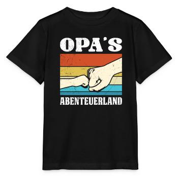 Großvater OPA'S ABENTEUERLAND Lustiges Opi - Stanley/Stella Kinder T-Shirt MINI CREATOR  - Schwarz - Vorne - Mikhail (115cm)