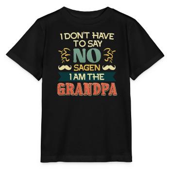 Opi MUSS NICHT NEIN SAGEN BIN DER OPA Lustiges - Stanley/Stella Kinder T-Shirt MINI CREATOR  - Schwarz - Vorne - Mikhail (115cm)