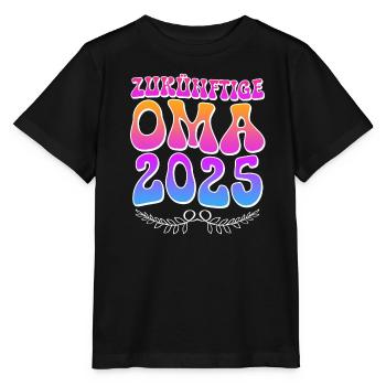 ZUKÜNFTIGE OMA 2025 Großmutter Bald Oma Werdende - Stanley/Stella Kinder T-Shirt MINI CREATOR  - Schwarz - Vorne - Mikhail (115cm)