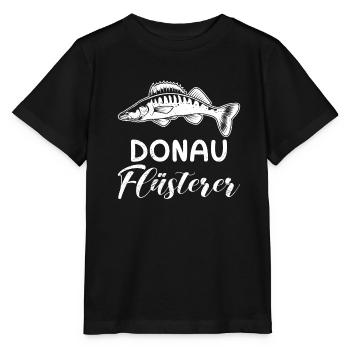 Angeln DONAU FLÜSTERER Zander Angler Outfit - Stanley/Stella Kinder T-Shirt MINI CREATOR  - Schwarz - Vorne - Mikhail (115cm)