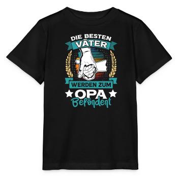 Opi DIE BESTEN VÄTER WERDEN ZUM OPA BEFÖRDERT - Stanley/Stella Kinder T-Shirt MINI CREATOR  - Schwarz - Vorne - Mikhail (115cm)