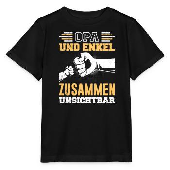 OPA UND ENKEL ZUSAMMEN UNSICHTBAR Lustiges - Stanley/Stella Kinder T-Shirt MINI CREATOR  - Schwarz - Vorne - Mikhail (115cm)