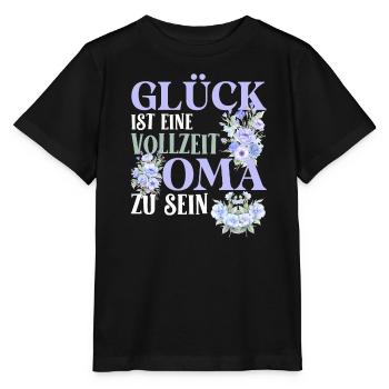 Omi GLÜCK IST EINE VOLLZEIT OMA ZU SEIN Geburtstag - Stanley/Stella Kinder T-Shirt MINI CREATOR  - Schwarz - Vorne - Mikhail (115cm)