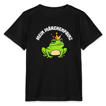 Froschkostüm FRAUEN MEIN MÄRCHENPRINZ Lustiges - Stanley/Stella Kinder T-Shirt MINI CREATOR  - Schwarz - Vorne - Mikhail (115cm)