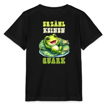 Froschkostüm ERZÄHL KEINEN QUARK Lustiges - Stanley/Stella Kinder T-Shirt MINI CREATOR  - Schwarz - Vorne - Mikhail (115cm)