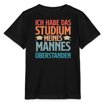 Doktortitel HABE DAS STUDIUM MEINES MANNES - Stanley/Stella Kinder T-Shirt MINI CREATOR  - Schwarz - Vorne - Mikhail (115cm)