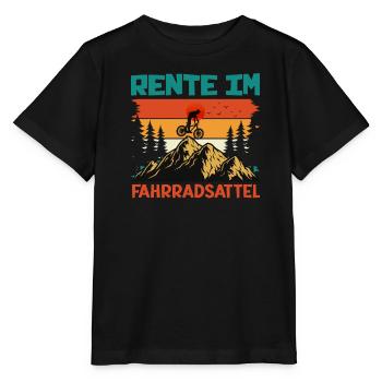Radfahrer RENTE IM FAHRRADSATTEL Radeln Lustig - Stanley/Stella Kinder T-Shirt MINI CREATOR  - Schwarz - Vorne - Mikhail (115cm)