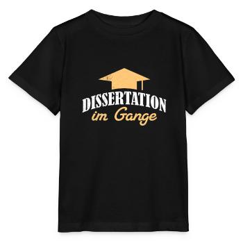 Doktorand Lustig DISSERTATION IM GANGE Ph.D Lustig - Stanley/Stella Kinder T-Shirt MINI CREATOR  - Schwarz - Vorne - Mikhail (115cm)