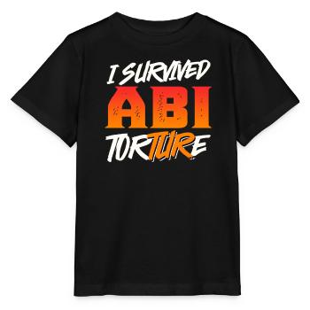 Abiturienten I SURVIVED ABI TORTURE Lustiges - Stanley/Stella Kinder T-Shirt MINI CREATOR  - Schwarz - Vorne - Mikhail (115cm)