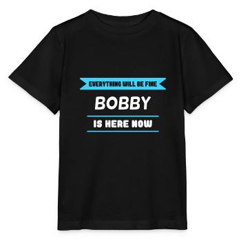 Bobby Name Saying für stolze Bobbys - Stanley/Stella Kinder T-Shirt MINI CREATOR  - Schwarz - Vorne - Mikhail (115cm)