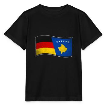 Kosovo Design für stolze Deutsch-Kosovaren - Stanley/Stella Kinder T-Shirt MINI CREATOR  - Schwarz - Vorne - Mikhail (115cm)