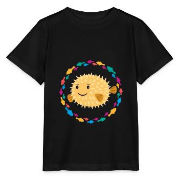 Kugelfisch - Stanley/Stella Kinder T-Shirt MINI CREATOR  - Schwarz - Vorne - Mikhail (115cm)