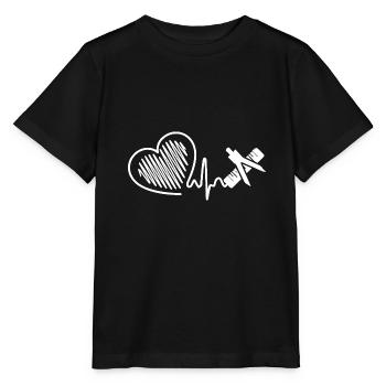 Mathematician Heartbeat - Stanley/Stella MINI CREATOR Kids’ T-Shirt - black - Front - Mikhail (115cm)