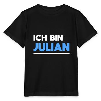 Julian Name Spruch für stolze Julians - Stanley/Stella Kinder T-Shirt MINI CREATOR  - Schwarz - Vorne - Mikhail (115cm)