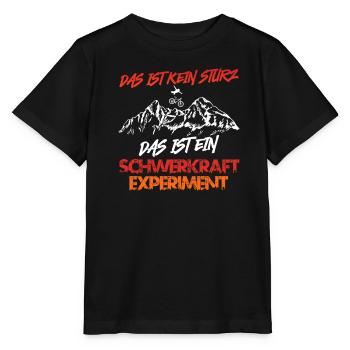 Radfahrer DAS IST KEIN STURZ DAS IST EXPERIMENT - Stanley/Stella Kinder T-Shirt MINI CREATOR  - Schwarz - Vorne - Mikhail (115cm)
