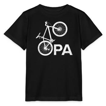Großvater Radfahren OPA Radeln Lustiges - Stanley/Stella Kinder T-Shirt MINI CREATOR  - Schwarz - Vorne - Mikhail (115cm)