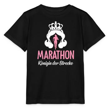 MARATHON KÖNIGIN DER STRECKE Läuferin Lustiges - Stanley/Stella Kinder T-Shirt MINI CREATOR  - Schwarz - Vorne - Mikhail (115cm)