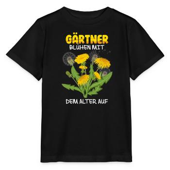 Gärtnern GÄRTNER BLÜHEN MIT DEM ALTER AUF Lustig - Stanley/Stella Kinder T-Shirt MINI CREATOR  - Schwarz - Vorne - Mikhail (115cm)