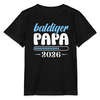 BALD PAPA 2026 Vaterschaft Lustiges - Stanley/Stella Kinder T-Shirt MINI CREATOR  - Schwarz - Vorne - Mikhail (115cm)