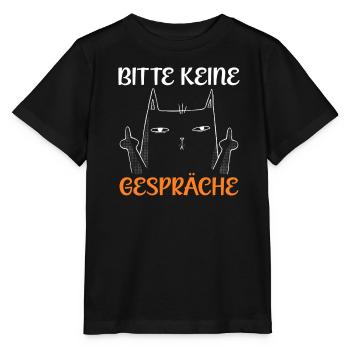 Malle BITTE KEINE GESPRÄCHE Lustiges - Stanley/Stella Kinder T-Shirt MINI CREATOR  - Schwarz - Vorne - Mikhail (115cm)