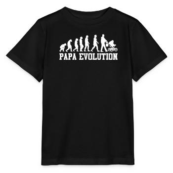 Zukünftiger Vater PAPA EVOLUTION Lustiges - Stanley/Stella Kinder T-Shirt MINI CREATOR  - Schwarz - Vorne - Mikhail (115cm)
