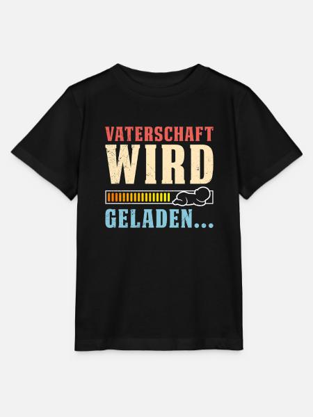 VATERSCHAFT WIRD GELADEN Lustiges - Stanley/Stella Kinder T-Shirt MINI CREATOR  - Schwarz