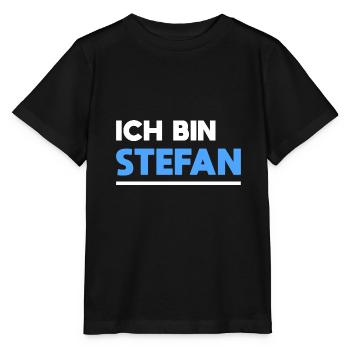 Stefan Name Spruch für stolze Stefans - Stanley/Stella Kinder T-Shirt MINI CREATOR  - Schwarz - Vorne - Mikhail (115cm)