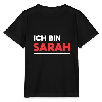 Sarah Name Spruch für stolze Sarahs - Stanley/Stella Kinder T-Shirt MINI CREATOR  - Schwarz - Vorne - Mikhail (115cm)