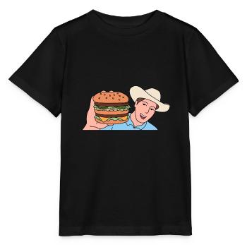 Burger in Texas Design für stolze Texaner - Stanley/Stella Kinder T-Shirt MINI CREATOR  - Schwarz - Vorne - Mikhail (115cm)