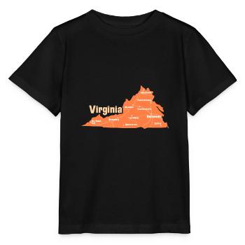 Sehenswürdigkeiten Virginia für stolze Virginianer - Stanley/Stella Kinder T-Shirt MINI CREATOR  - Schwarz - Vorne - Mikhail (115cm)