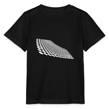 Points géométriques sur la surface d’horizon incurvée - T-shirt bio MINI CREATOR Stanley/Stella Enfant - noir - Devant - Mikhail (115cm)