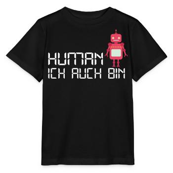 Human Robot Android se sent humain - T-shirt bio MINI CREATOR Stanley/Stella Enfant - noir - Devant - Mikhail (115cm)