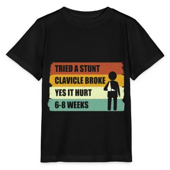 Clavicule cassée Clavicule cassée - T-shirt bio MINI CREATOR Stanley/Stella Enfant - noir - Devant - Mikhail (115cm)