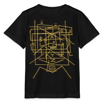 alphabet - Stanley/Stella Kinder T-Shirt MINI CREATOR  - Schwarz - Vorne - Mikhail (115cm)
