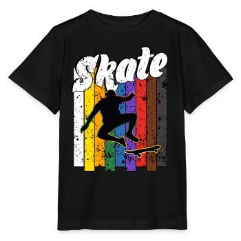 Skateboard Freestyle - Stanley/Stella Kinder T-Shirt MINI CREATOR  - Schwarz - Vorne - Mikhail (115cm)