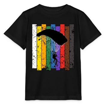 parachute - Stanley/Stella MINI CREATOR Kids’ T-Shirt - black - Front - Mikhail (115cm)