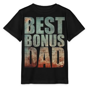 Meilleur Papa Bonus - T-shirt bio MINI CREATOR Stanley/Stella Enfant - noir - Devant - Mikhail (115cm)