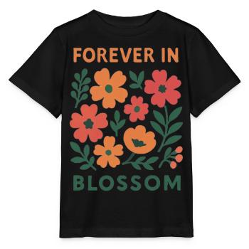 Toujours en fleurs - floral - T-shirt bio MINI CREATOR Stanley/Stella Enfant - noir - Devant - Mikhail (115cm)