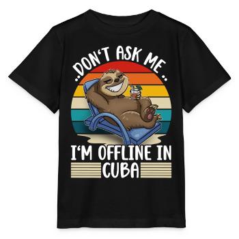 Vacances Cuba - T-shirt bio MINI CREATOR Stanley/Stella Enfant - noir - Devant - Mikhail (115cm)