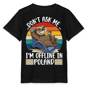 Vacances Pologne - T-shirt bio MINI CREATOR Stanley/Stella Enfant - noir - Devant - Mikhail (115cm)